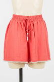 Shorts in misto lino con perle | TWINSET - PMC Portici

