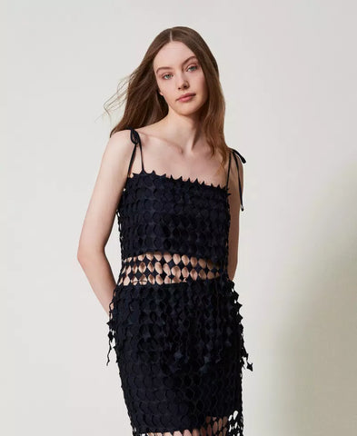 Top cropped in crochet | TWINSET - PMC Portici

