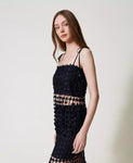 Top cropped in crochet | TWINSET - PMC Portici

