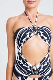 Costume intero cut out centrale stampa foulard | TWINSET - PMC Portici

