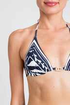 Bikini a triangolo stampa foulard | TWINSET - PMC Portici

