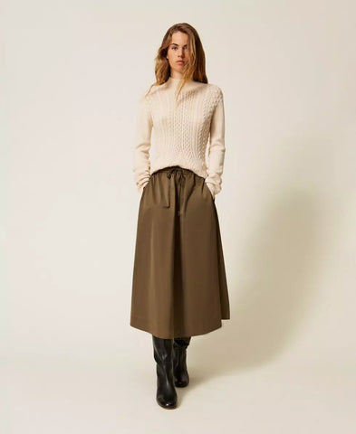 Gonna longuette in taffetà | TWINSET - PMC Portici


