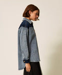 Camicia in jeans bicolore | TWINSET - PMC Portici

