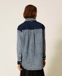 Camicia in jeans bicolore | TWINSET - PMC Portici

