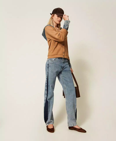 Jeans cinque tasche bicolore | TWINSET - PMC Portici

