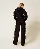Pantaloni con volant in georgette | TWINSET - PMC Portici

