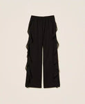 Pantaloni con volant in georgette | TWINSET - PMC Portici

