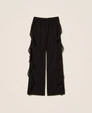 Pantaloni con volant in georgette | TWINSET - PMC Portici

