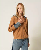 Felpa in tessuto scuba e jeans | TWINSET - PMC Portici


