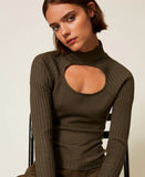 Maglia fitted con cut-out | TWISNET - PMC Portici

