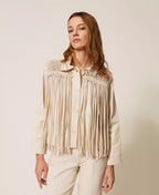 Giacca in bull con frange | TWINSET - PMC Portici

