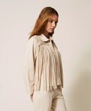 Giacca in bull con frange | TWINSET - PMC Portici

