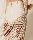 Minigonna in bull con frange | TWINSET - PMC Portici