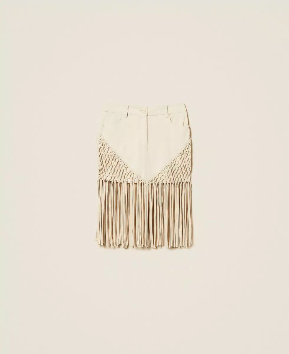Minigonna in bull con frange | TWINSET - PMC Portici
