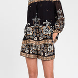 Shorts in misto lino stampato | TWINSET - PMC Portici
