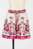 Shorts in misto lino stampato