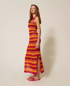 Abito lungo in maglia a righe | TWINSET - PMC Portici

