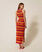 Abito lungo in maglia a righe | TWINSET - PMC Portici

