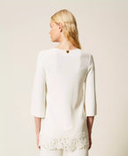 Maxi maglia con pizzo | TWINSET - PMC Portici