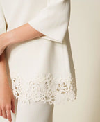 Maxi maglia con pizzo | TWINSET - PMC Portici