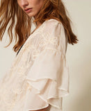 Poncho con ricamo cornely | TWINSET - PMC Portici