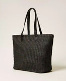 Borsa shopper in rafia con frange | TWINSET - PMC Portici