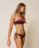 Bikini a fascia bicolore con lurex | TWINSET - PMC Portici