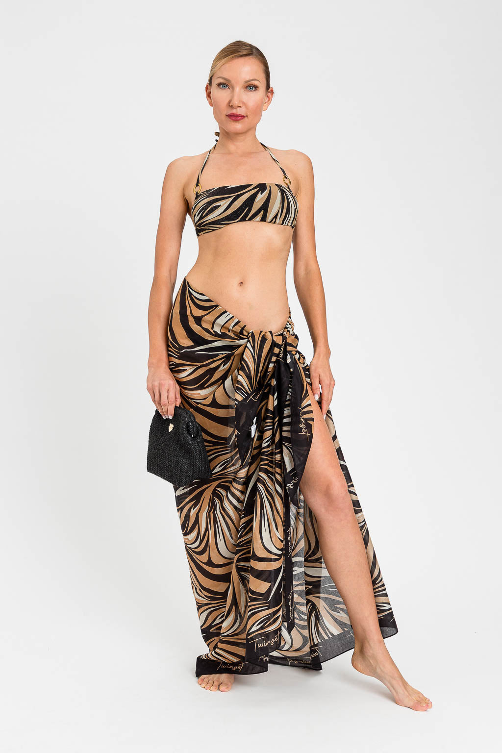 Bikini a fascia con lurex e stampa | TWINSET - PMC Portici