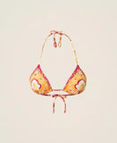 Bikini a triangolo stampa foulard con  strass | TWINSET - PMC Portici
