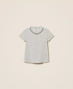 T-shirt fitted con ricamo di cabochon | TWINSET - PMC Portici