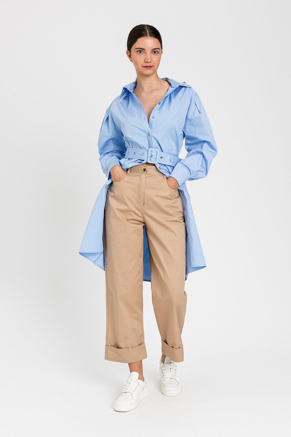 Pantalone ampio in gabardine | TWINSET - PMC Portici
