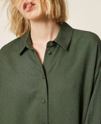 Camicia in twill con borchie | TWINSET - PMC Portici