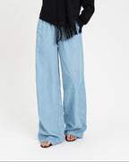 Pantaloni ampi in chambray | TWINSET - PMC Portici

