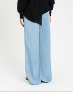 Pantaloni ampi in chambray | TWINSET - PMC Portici

