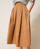 Gonna longuette in taffetà con pieghe | TWINSET - PMC Portici