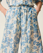 Pantaloni a palazzo a fiori | TWINSET - PMC Portici