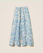 Pantaloni a palazzo a fiori | TWINSET - PMC Portici