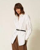 Camicia in popeline con cintura | TWINSET - PMC Portici