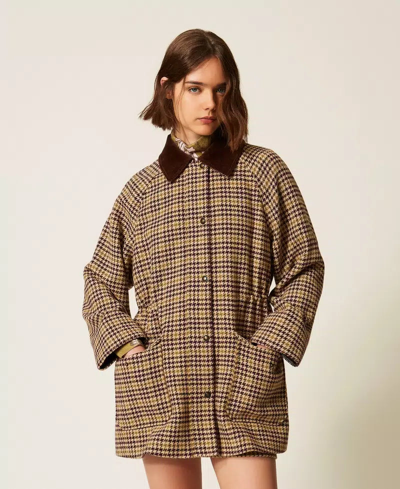 Parka jacquard pied-de-poule | TWINSET - PMC Portici