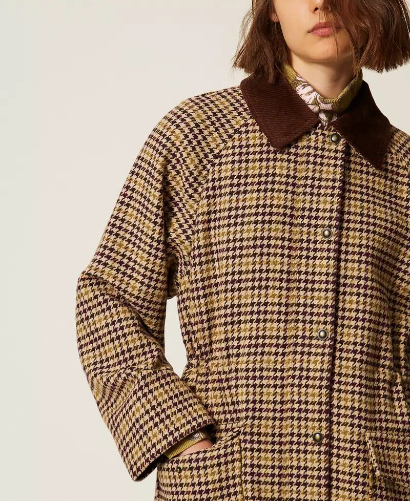Parka jacquard pied-de-poule | TWINSET - PMC Portici