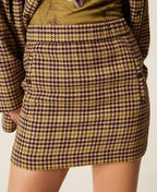 Gonna corta jacquard pied-de-poule | TWINSET - PMC Portici