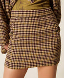 Gonna corta jacquard pied-de-poule | TWINSET - PMC Portici