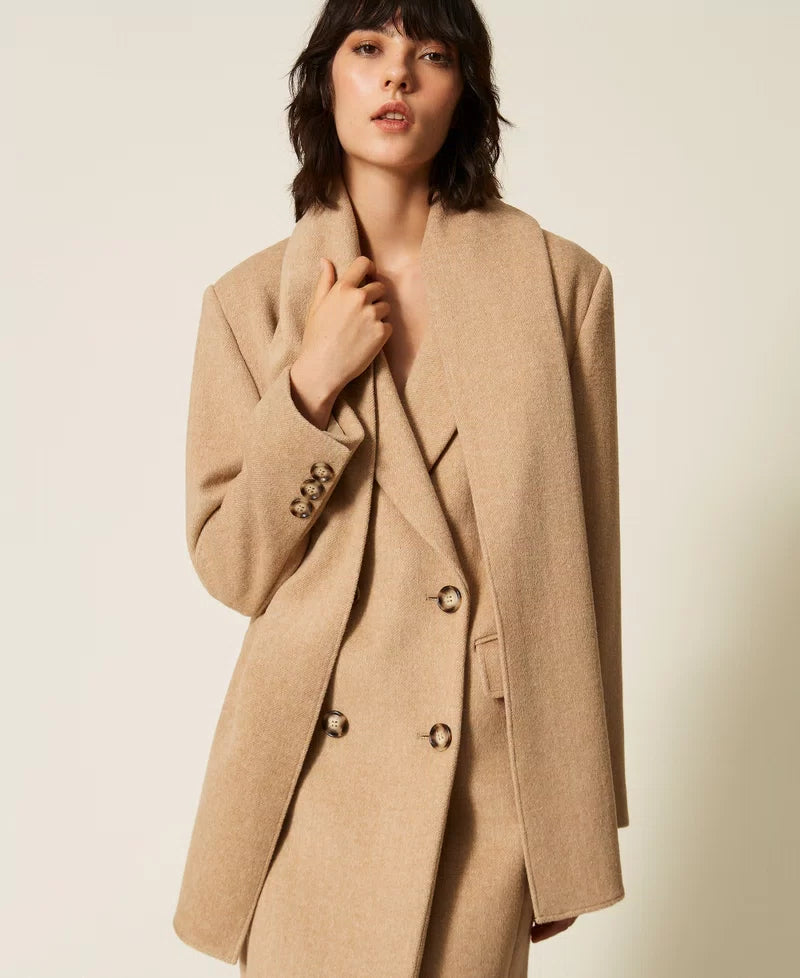 Cappotto in panno velour | TWINSET - PMC Portici