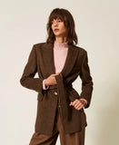 Giacca blazer in panno velour | TWINSET - PMC Portici

