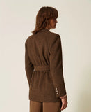 Giacca blazer in panno velour | TWINSET - PMC Portici

