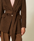 Giacca blazer in panno velour | TWINSET - PMC Portici

