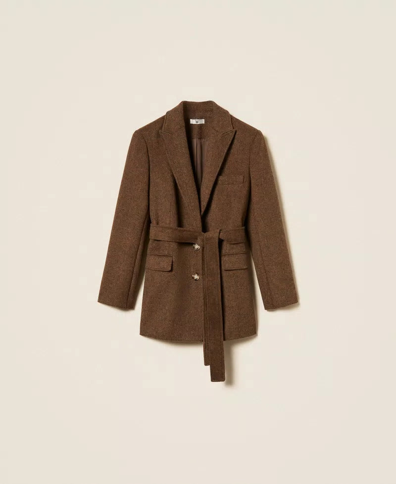 Giacca blazer in panno velour | TWINSET - PMC Portici

