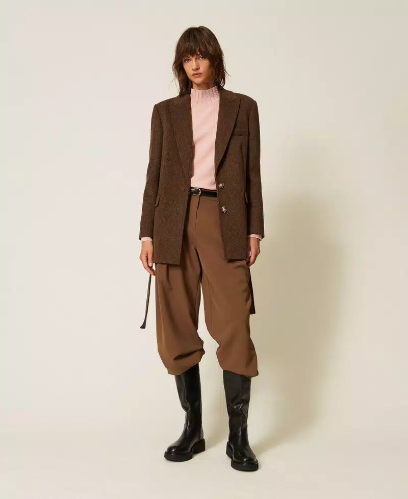 Giacca blazer in panno velour | TWINSET - PMC Portici

