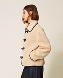 Caban in faux fur con alamari | TWINSET - PMC Portici