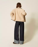 Caban in faux fur con alamari | TWINSET - PMC Portici